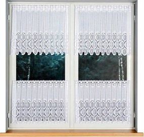 Jacquard függöny 018535-as mintával, 50cm magas, fehér színben (méterenként)