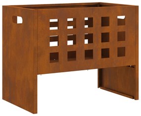 Téglalap alakú Tűzrakó 50x30x40 cm Időjárásálló Acél