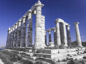 Poszter 40x30cm Poszeidón templomának régi oszlopai, Assaf Frank