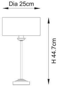 Endon 110728 - HIGHCLERE asztali lámpa 1xE14/7W/230V bézs/sárgaréz