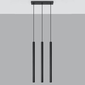Sollux SL.0470 - Csillár zsinóron PASTELO 3 3xG9/8W/230V fekete