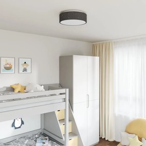 Mennyezeti lĂĄmpĂĄk csillagos lĂĄmpaernyĆvel Fekete Ă 38 cm Textil E27