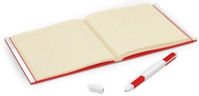 Piros négyszögletes jegyzetfüzet zselés tollal, 15,9 x 15,9 cm - LEGO®