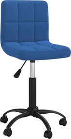 vidaXL kék bársony forgó étkezőszék