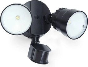 LUTEC 7622104330 SHRIMP Fali Lámpa Mozgásérzékelővel Fekete LED IP44