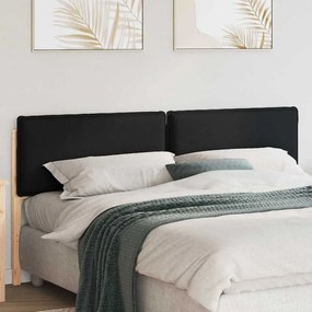 Kárpitozott fejtámla Természetes és fekete 180 cm Tömör fenyőfa