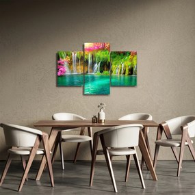 Kép - vízesés, Plitvicei-tavak, Horvátország (90x60 cm)