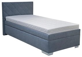 Kárpitozott ágy tárolóval és matraccal LANA 90x200 cm kék