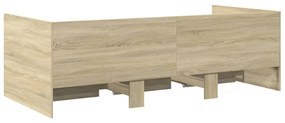 sonoma tölgy kanapéágy fiókkal matrac nélkül 75x190 cm