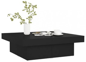 fekete szerelt fa dohányzóasztal 90 x 90 x 28 cm