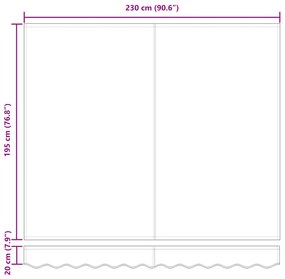 Napellenző Csere Szövet 2.5x2 m-es Kerethez Többszínű Csíkkal