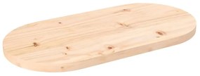 tömör fenyőfa ovális asztallap 70 x 35 x 2,5 cm