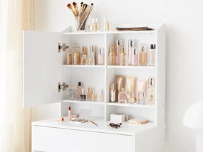 Fésülködőasztal tükörrel LUNAVI 70x40 cm, fehér