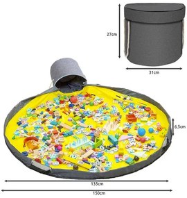 Játéktároló kosár játszószőnyeggel - Kruzzel