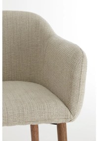 Bézs kárpitozott karfás étkezőfotel szett 2 db-os Blaine – Light &amp; Living