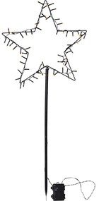 Fekete fénydekoráció karácsonyi mintával Spiky – Star Trading