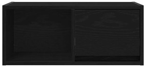 fekete tölgy színű szerelt fa TV-szekrény 60x31x25,5 cm