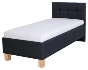 Kárpitozott ágy MARIA ONE 90x200 cm, tárolóval, matrac nélkül, antracit