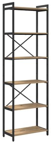 Könyvszekrény kézműves tölgy 60 x 30 x 188 cm Faanyag