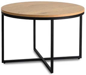 Dohányzóasztal Tölgy/Fekete Színben. HANTEL