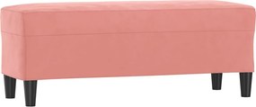 vidaXL rózsaszín bársony pad 100 x 35 x 41 cm