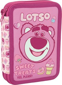 Disney Játékháború Lotso Jam tolltartó töltött 2 emeletes