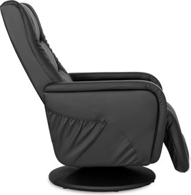 Forgó masszázsfotel fekete ökobőr, SPIKE