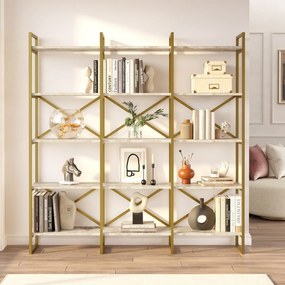Vento Triple Marble and Gold polc, L