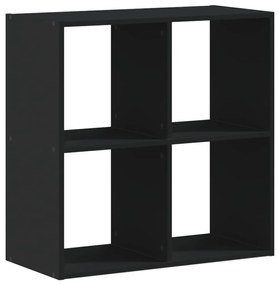 fekete szerelt fa könyvespolc 68,5 x 32 x 68,5 cm