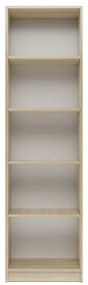 Odell R50 polcos szekrény, könyvtartó, 50x181x30 cm, sonoma