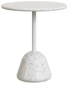 Fehér terrazzo cement kerek étkezőasztal ø 70 cm Saura – Kave Home