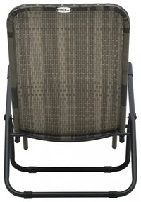 szürke összecsukható polyrattan napozóágy