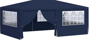 vidaXL kék rendezvénysátor oldalfalakkal 4 x 6 m 90 g/m²