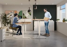 Állítható magasságú íróasztal, 160x80 cm, MAYAH Freedom SV-303, juhar (IBXMA02J)
