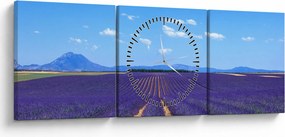 Kép - Levendula mező (órával) (90x30 cm)