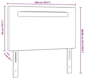 Fejtámla Egyszerű Design Kávé 100 cm Műbőr