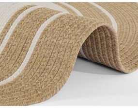 Természetes színű kerek kültéri szőnyeg ø 150 cm - NORTHRUGS