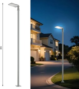 BRILAGI-LED kültéri lámpa oszloppal és kl. 3 m URBANLIGHT LED/100W/230V szürke IP65
