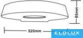 UNIVERSO Gipsz fali lámpa 1xR7S 320x65mm IP20 fehér