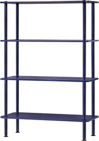 Kék polcos állvány tölgyfa dekorral 80x127x35 cm Teidi – noo.ma