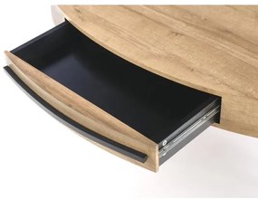 Kávésasztal CAROLINA 41x120 cm arany tölgy/fekete