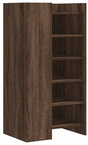 barna tölgy színű szerelt fa cipőszekrény 52 x 37,5 x 100 cm