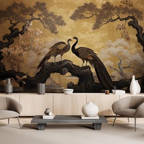 Gario Fotótapéta Pávák a fán Anyag: Vlies, Méret: 400 x 280 cm