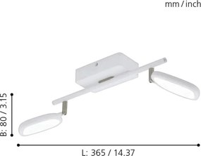 Eglo 97692 - PALOMBARE-C RGB LED spotlámpa 2x5W 230V