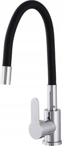Flex 2000 króm konyhai csaptelep fekete flexibilis kifolyócsővel Gamma