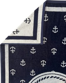 BAHIA Strandtörölköző matrózmintás 1. 165x90cm