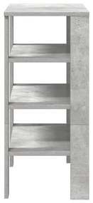 betonszürke szerelt fa cipőtartó 61x32x70 cm