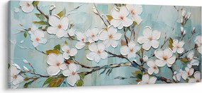 Kép - Festés, virágzó faágak (120x50 cm)