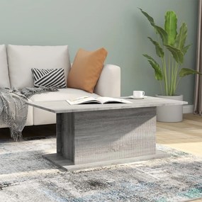 Szürke sonoma szerelt fa dohányzóasztal 102x55,5x40 cm