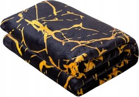 Elegáns Puha Takaró Ágytakaró 160X200 Grafit Fekete Márvány